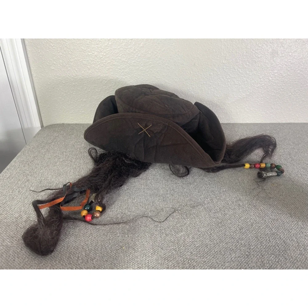Disney Pirates of the Caribbean Jack Sparrow Hat with Dreadlocks Kids Costume